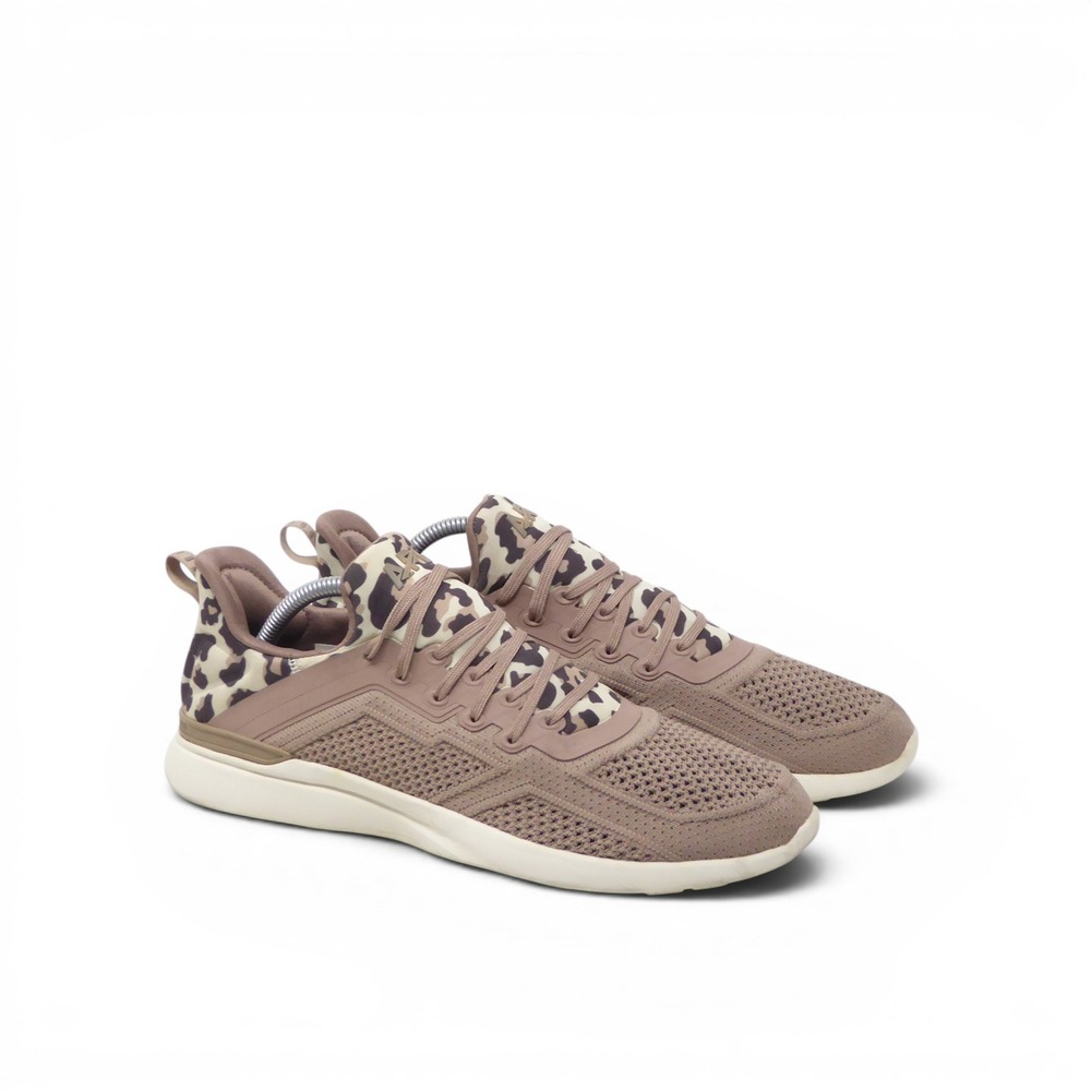 APL Mens Sneakers Running Shoes Brown TechLoom Tracer Leopard Print 9.5